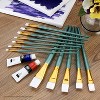 Royal & Langnickel(R) White Taklon Flat Value Pack Brush Set-12/Pkg - 4 of 4