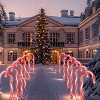 Joyfy 12 Pcs Christmas Candy Cane Pathway Markers Lights, Outdoor Christmas Decorations Stakes Lights for Holiday Indoor Yard Patio Garden Walkway - 2 of 4