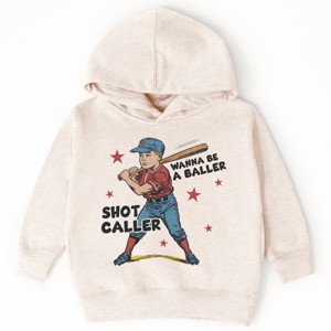 The Juniper Shop Wanna Be A Baller Shot Caller Toddler Hoodie - 1 of 4