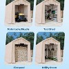 GustoWave 7x10FT Outdoor Portable Storage Shed with Roll-Up Door for Motorcycle, Garden and Tools - 4 of 4