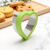 Unique Bargains Biscuit Cutter Large Heart Trio Cookie Cutter Hand Washable Stainless Steel Plastic 3.9"x4.1"1.6" 1Pcs - 2 of 4