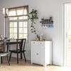 NicBex 26.8"/33.5" Modern 2-Doors Sideboard,Kitchen Storage Cabinets with 2 Drawers and Solid Wood Countertop for Kitchen and Dining Room,White/Black - 4 of 4