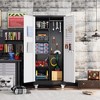 SUXXAN Metal Cleaning Cabinet on Wheels with Pegboards, Locking Tool Cabinets with Adjustable Shelves, Hooks, Stiffener Design, Assembly Required - 3 of 4