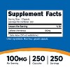 Nutricost Caffeine Pills (250 Capsules / 100mg Caffeine Anhydrous Per Serving) | Caffeine Supplement for Energy and Focus - 2 of 4