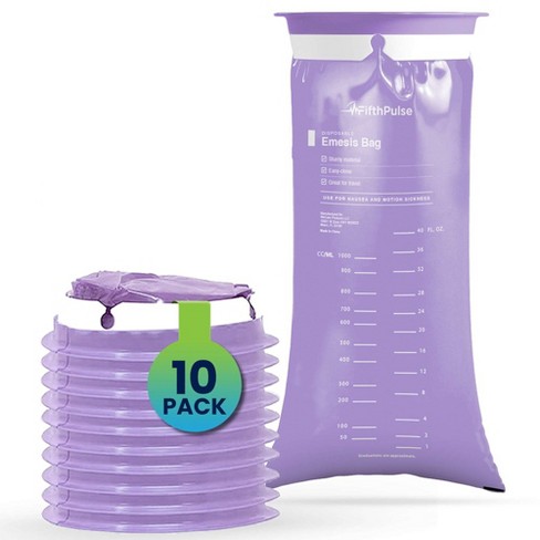 Fifthpulse Disposable Lavender Emesis Bags, Barf Bags For Kids & Adults ...