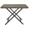 Folding Table Grey PE rattan, powder-coated steel Compact - 3 of 4