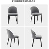 Coucheta Set of 2 Upholstered Dining Chairs, Modern High Back & Deep Seat Fabric Chairs with Wood Legs for Kitchen & Dining Room, Multiple Colors - 2 of 4