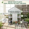 Nature Spring Walk-In PVC Greenhouse with 8 Shelves, Roll-Up Door and Steel Poles - Clear - 2 of 4