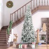 TopComfy Christmas Tree Stand 9FT Snow Flocked Pine Tree with Realistic Branches for Holiday Decor, Green, 35.5"*35.5"*106.3" - 2 of 4