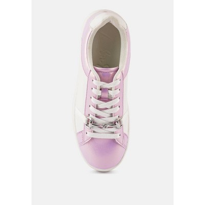Женские кроссовки London Rag Womens Nemo Contrasting Metallic Faux Leather Sneakers 7 — фото 3
