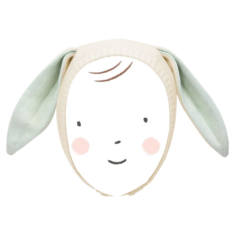 Meri Meri Mint Bunny Baby Bonnet (Pack of 1), 1 of 7