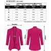 Blazer for Women Open Front Cardigan Jacket 3/4 Sleeve Lightweight Work Casual Blazer - 4 of 4