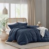 510 Design Full Porter Soft Washed Pleated Duvet Cover Set Navy - image 4 of 4