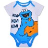 Sesame Street Boy's 2-Pack Cookie Monster Short Sleeve Baby Bodysuit Creeper and Jogger Pant Set - Size 6-9 Months - 2 of 4