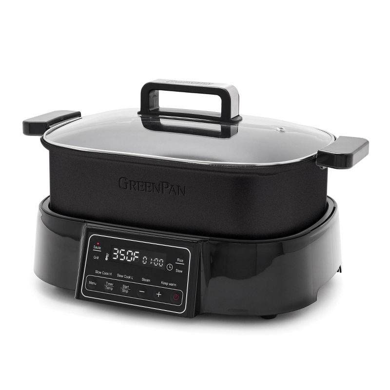 GreenPan PFAS-Free Nonstick 7-in-1 Slow Cooker, Skillet, Grill &#38; More, 1 of 7