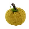 Ganz 4.0 Inch Mini Pumpkin Stem Leaf Autumn Knit Pumpkin Figurines - 2 of 3