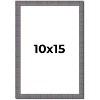 PosterPalooza | Photo Size Textured Grey Picture Frame - UV Acrylic, Foam Board Backing, Hanging Hardware - 2 of 4