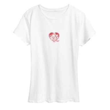 Women's Garfield Y2K Valentine Heart Short Sleeve Graphic T-Shirt