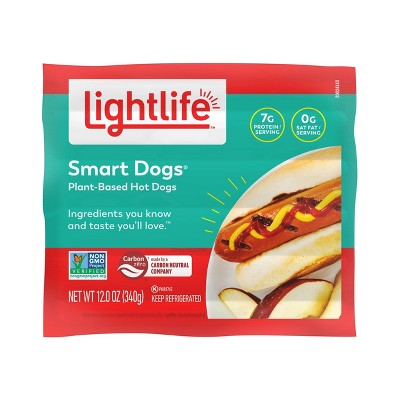 Lightlife Smart Dogs Plant Based Hot Dogs - 12oz/8ct