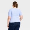 Women's Short Sleeve Scoop Neck Pointelle Blouse - Universal Thread™ - 2 of 3