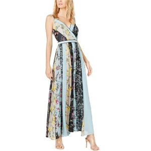 I.N.C International Concepts Womens Patchwork Floral Maxi Dress, Multicoloured, 2 - 1 of 1