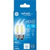 GE 2pk 60W Refresh Clear LED Decorative Light Bulbs Daylight: Dimmable, 500 Lumens, E26 Base, Suitable for Wet Locations - 4 of 4