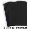 Hamilco Black Colored Cardstock Thick Paper - 8 1/2 x 11" Heavy Weight 80 LB Cover Card Stock - 2 of 4
