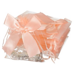 Unique Bargains Drawstring Jewelry Candy Candle Wrap Organza Bow Gift Bags 20 Pcs - 1 of 4