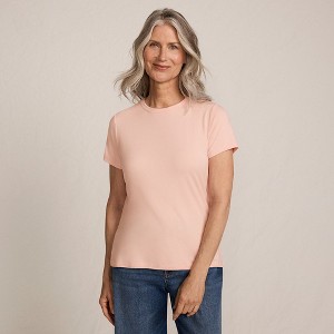 Lands' End Women's Petite Short Sleeve Cooling Crew Neck T-Shirt - 1 of 4