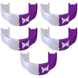 Tapout Youth Protective Sports Mouthguard with Strap 5-Pack - Purple/White - 1 of 1