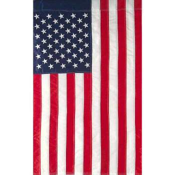 Briarwood Lane American Flag Applique & Embroidered House Flag Stars & Stripes USA 28" x 50"