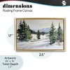 Stupell Industries Winter Forest Frosty Hills Floating Frame Canvas Art - 4 of 4