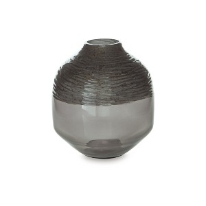 Signature Design by Ashley Harpwick 8.25" Glass Vase, Iridescent Gray Finish - 1 of 4