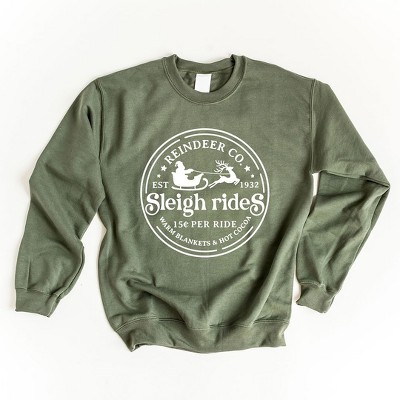 Simply Sage Market Women's Graphic Sweatshirt Reindeer Co. Sleigh Rides