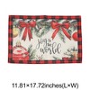 Unique Bargains Christmas Place Mats Flax Red White Green Black 11.8"x17.7" 2 Pcs - 3 of 4