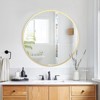 Round Mirror , Metal Frame Wall Mirror, Circle Decorative Mirror for Bathroom Vanity, Living Room, Entryway, Foyer - 2 of 4