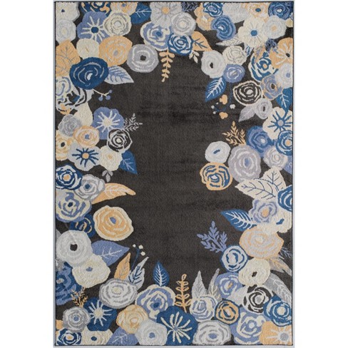Rugs America Hanna Va35a Royal Blossom Golden Onyx Floral Transitional ...