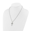 Chisel Stainless Steel Cross with Moving Ring Pendant on an 18" Plus a 2" Ext. Cable Chain Necklace - 3 of 4