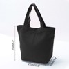 Unique Bargains Cotton Sturdy Reusable Mini Lunch Canvas Tote Bag with Handles 1 Pc - 2 of 4