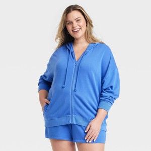 Women's Leisure Studio French Terry Zip-Up Hooded Sweatshirt - Universal Thread™ - 1 of 3