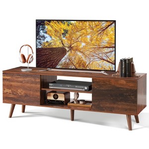 GALAXHERO TV Stand for 55-60 inch TV，Entertainment Center with Storage Cabinets, TV Console for Living Room - 1 of 4