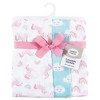 Luvable Friends Baby Girl Muslin Cotton Swaddle Blanket, Rainbow, One Size - 2 of 4