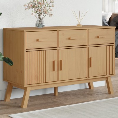 vidaXL Sideboard OLDEN Brown 44.9 in.x16.9 in.x28.9 in. Solid Wood Pine