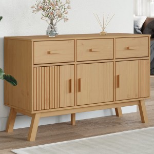 vidaXL Sideboard OLDEN Brown 44.9 in.x16.9 in.x28.9 in. Solid Wood Pine - 1 of 4