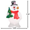Gemmy Lighted Blow Mold Outdoor Decor Frosty w/Tree 24" WB, Multicolored - 3 of 4