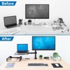 Mount-It! Laptop Desk Mount with Monitor Arm, Dual Laptop and Monitor Stand with Clamp / Grommet Base / Ventilated Cooling Tray - 2 of 4