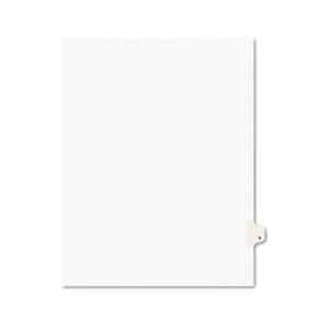 Avery-Style Legal Exhibit Side Tab Dividers 1-Tab Title V Ltr White 25/PK 01422 - 1 of 4