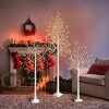DR.Planzen Artificial Trees, 3-Pack LED Lighted White Birch Trees, 8ft 6ft 4ft Faux Trees, Perfect Artificial Christmas Trees for Home Party Decor - 4 of 4