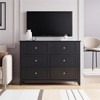 Coolmee Dresser for Bedroom, 6 Chest of Drawer Dresser for 48 inch TV, Modern Wood TV Stand for Living Room, Closet Storage, Entryway, Hallway - 3 of 4