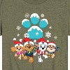Boys' - Paw Patrol - Christmas Snowy Pawprint Skye Chase Marshall Rubble Short Sleeve Graphic T-Shirt - 2 of 4
